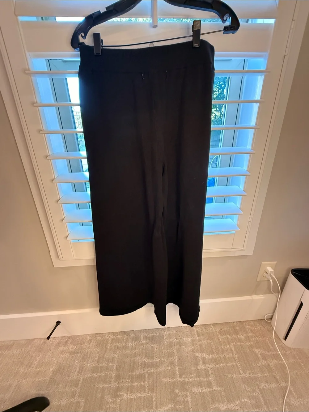 Free People Black Wide-Leg High-Waist Pants
